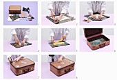 Instructions for making table from vintage suitcase