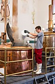 Beer being made: Urban Chestnut brewery in Wolnzach, Bavaria, Germany