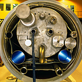 End of magnet for Large Hadron Collider