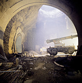 LEP accelerator tunnel construction