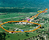 Aerial view of SLAC accelerator position