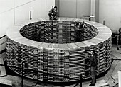 Building CERN detector,1970