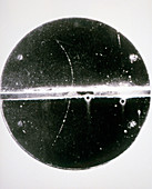 Discovery photo of the positron,1932