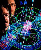 Physicists view a particle collision