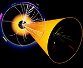 Top quark event in CDF detector