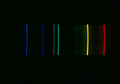 Emission spectrum of helium