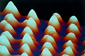 STM image of fatty acid bi-layer on graphite