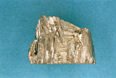 View of a chunk of metallic zinc