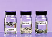 Alkali metals in jars