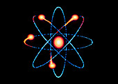 Graphic of electrons in orbit in atom