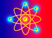 Computer graphic of a Beryllium atom