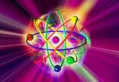 Computer artwork of a beryllium atom