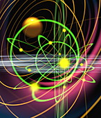 Subatomic particles abstract