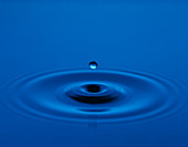 Droplet hitting water