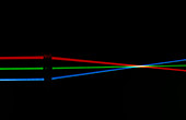 Convex lens showing light refraction