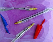 Distorted image of ball-point pens