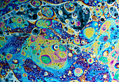 Interference pattern from oil on water
