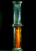 Experiment illustrating diffusion of gas