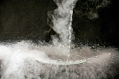 Liquid nitrogen being poured