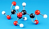 Tartaric acid,molecular model