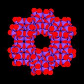 Computer artwork of zeolite molecule