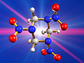 RDX explosive,molecular model