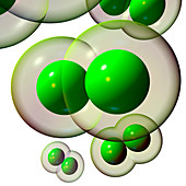 Chlorine molecules