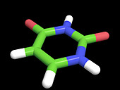 Computer artwork of a uracil molecule