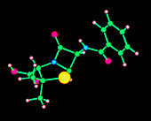 Penicillin drug molecule