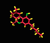 THC cannabis drug molecule