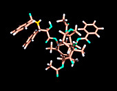 Taxol chemotherapy drug molecule