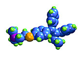 Tamoxifen breast cancer drug molecule