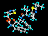 Ritonavir HIV drug molecule