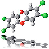 TCDD dioxin molecule