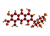 Carmine food colouring molecule