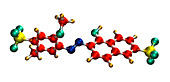 Allura Red AC food colouring molecule