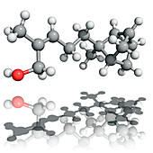 Sandalwood alpha-santalol molecule
