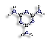 Melamine,molecular model