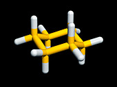 Computer graphic of the chair form of cyclohexane