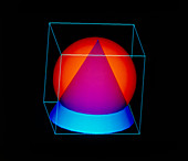 Conical domain in a sphere
