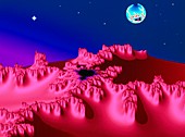 Mandelbrot 3D landscape: Lightning Hills