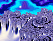3D julia fractal landscape: Plutonia