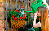 Watering wall basket