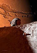 Mars as seen from Phobos,artwork