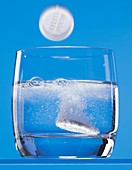 Effervescent tablets in water