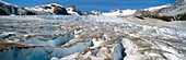 Glacier crevasses,Canada