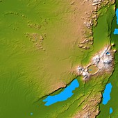 Tanzania,satellite image