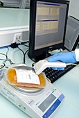 Barcode scanning of blood plasma