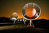 Allen Telescope Array at night,artwork