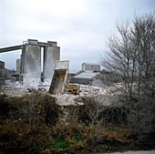 Demolition of disused cement works